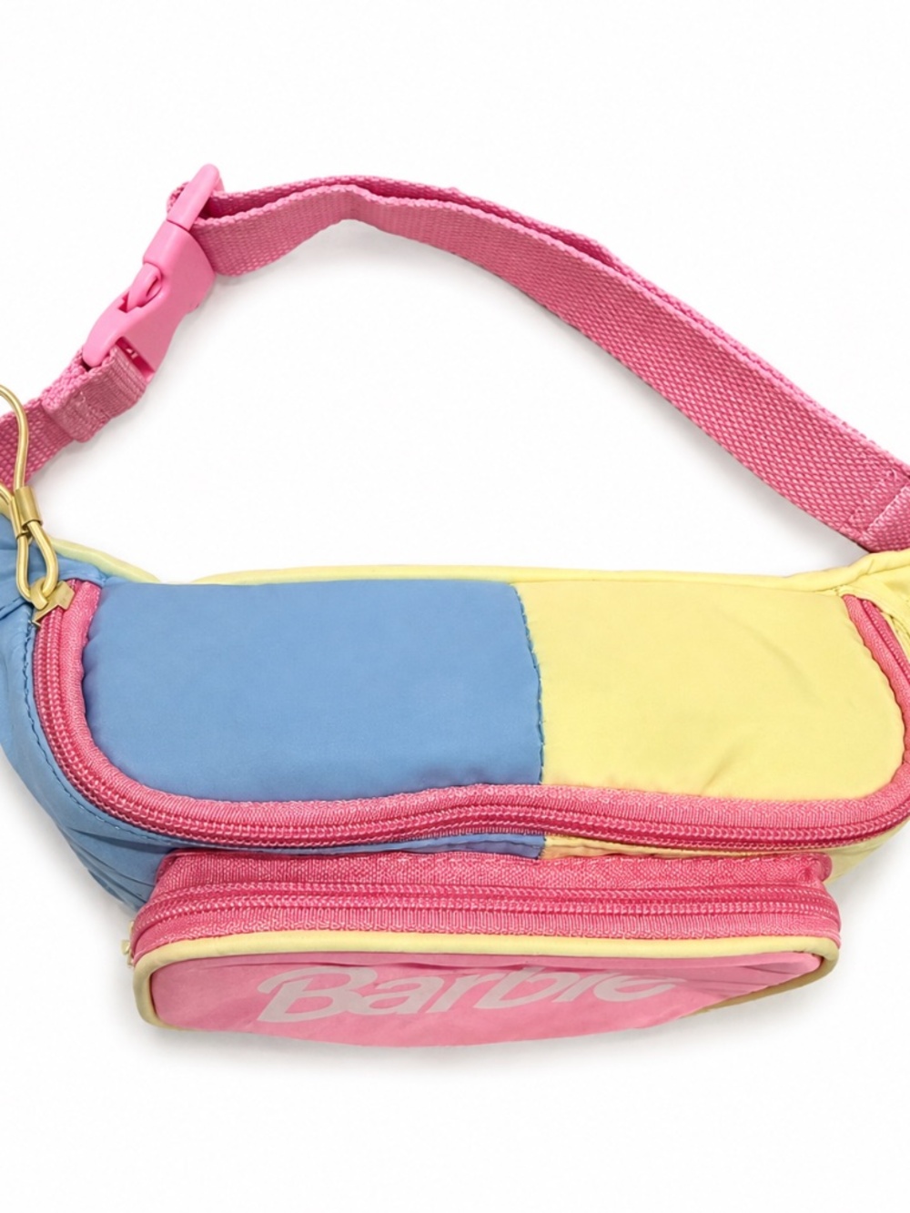 Cotton On Women / Kids x Barbie Belt Bag Fanny Pack 2023 Pastel Pink Blue Yellow - Picture 7 of 9